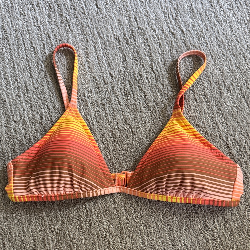 Aerie Striped Multicolor Bikini Top